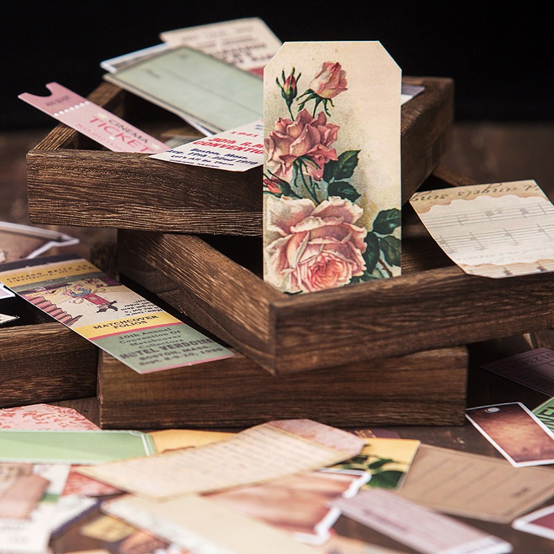 junkjournal复古手帐素材老照片商标tag混合贴纸贴纸