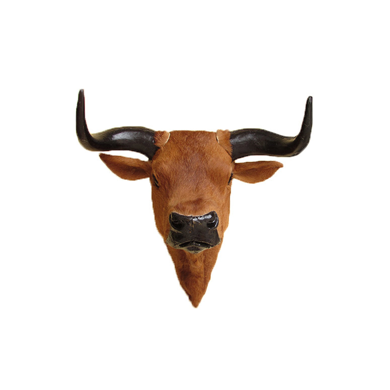 真皮仿真牛头牦牛头黄牛头动物头壁挂挂饰墙挂酒吧客厅家居装饰