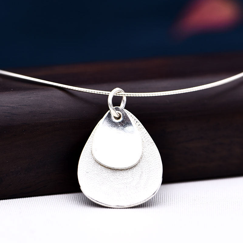 吊坠纯银足银时尚简约手工银饰品配饰项链挂坠锁骨项坠