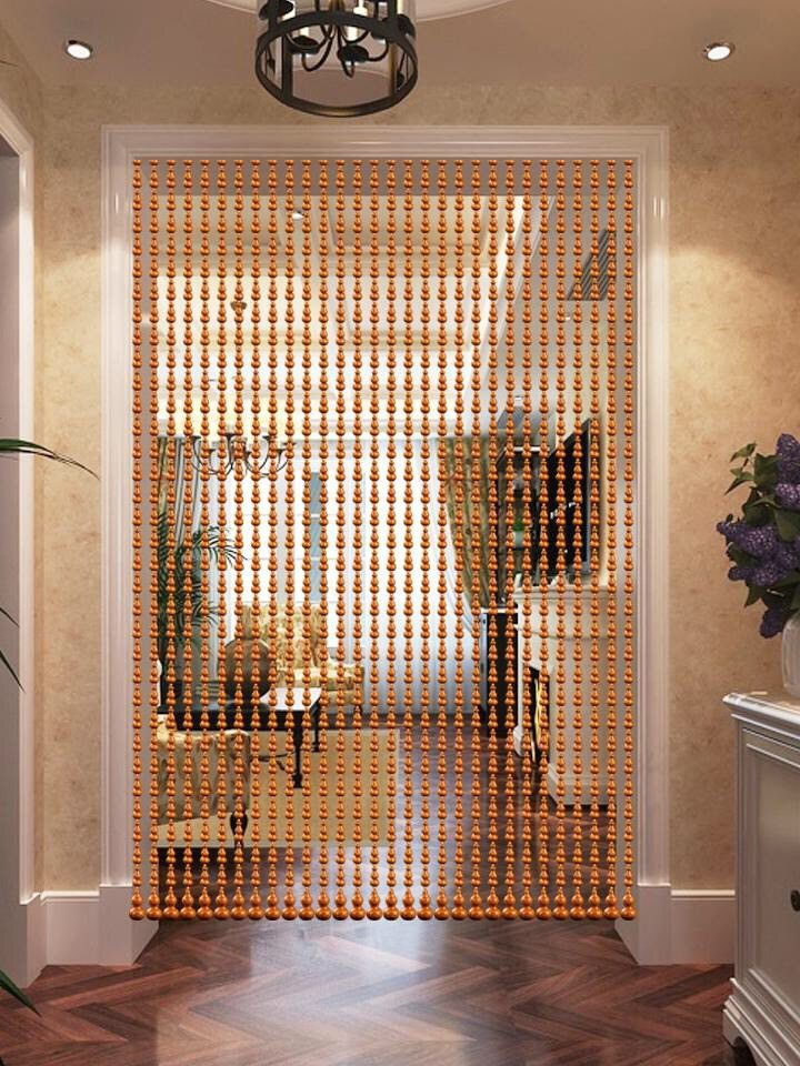 桃木葫芦珠帘门帘风水隔断客厅玄关卫生间卧室珠帘