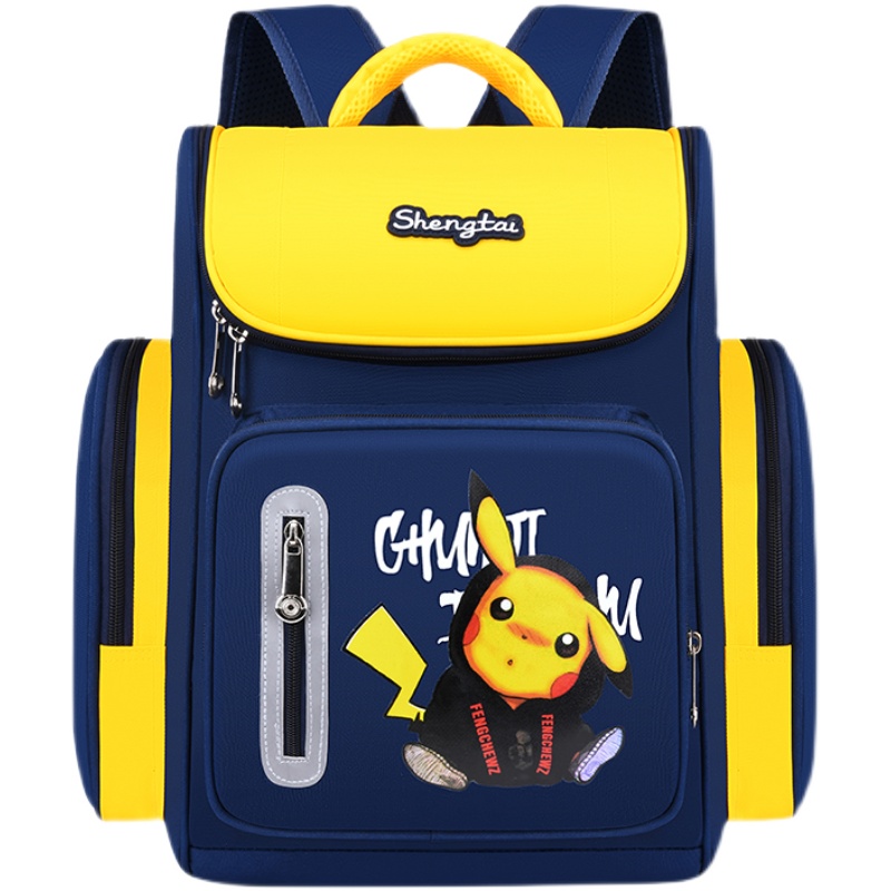 动漫小学生书包减负护脊男孩双肩背包136年级耐磨书包