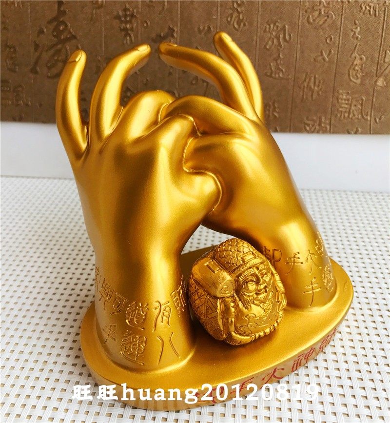 正品李居明八运吉祥物印手大财神八运当令横财就手大黑天招手财神