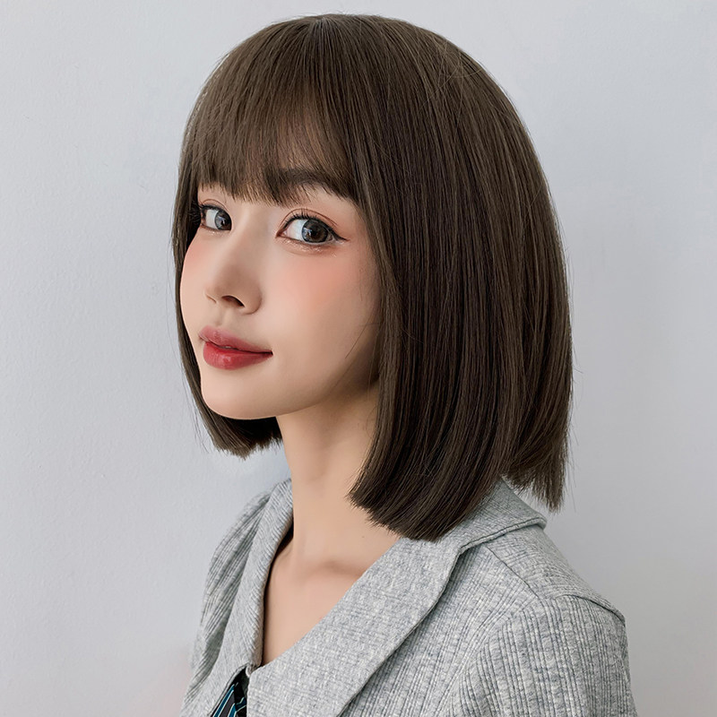 假发短发韩式bobo可爱漫画刘海圆脸少女锁骨整顶假发