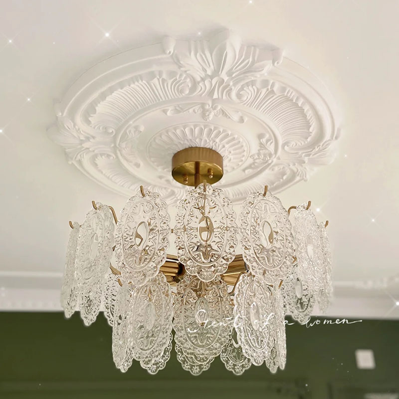 法式石膏灯盘欧式不规则花盘吊灯装饰圆盘吊顶石膏线条