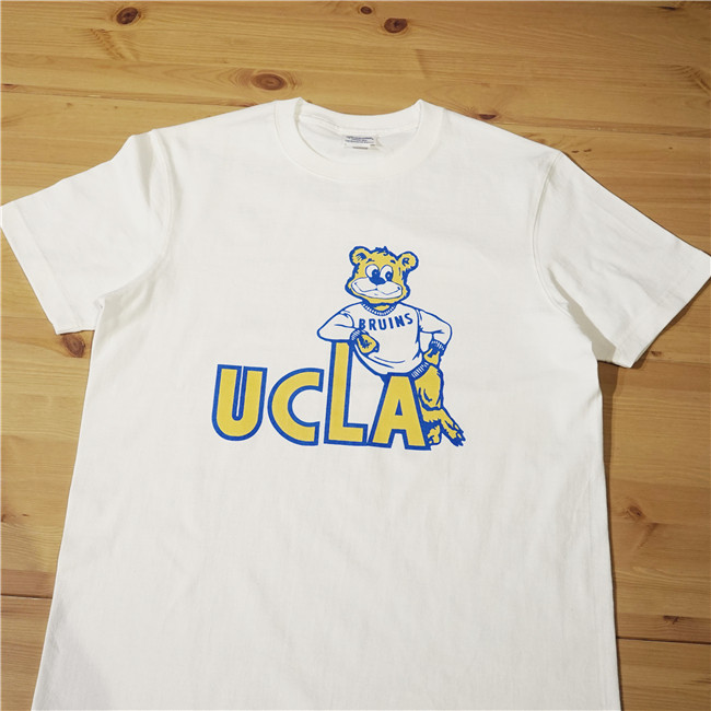 germination美式复古90sucla加州大学小熊无缝桶织t恤
