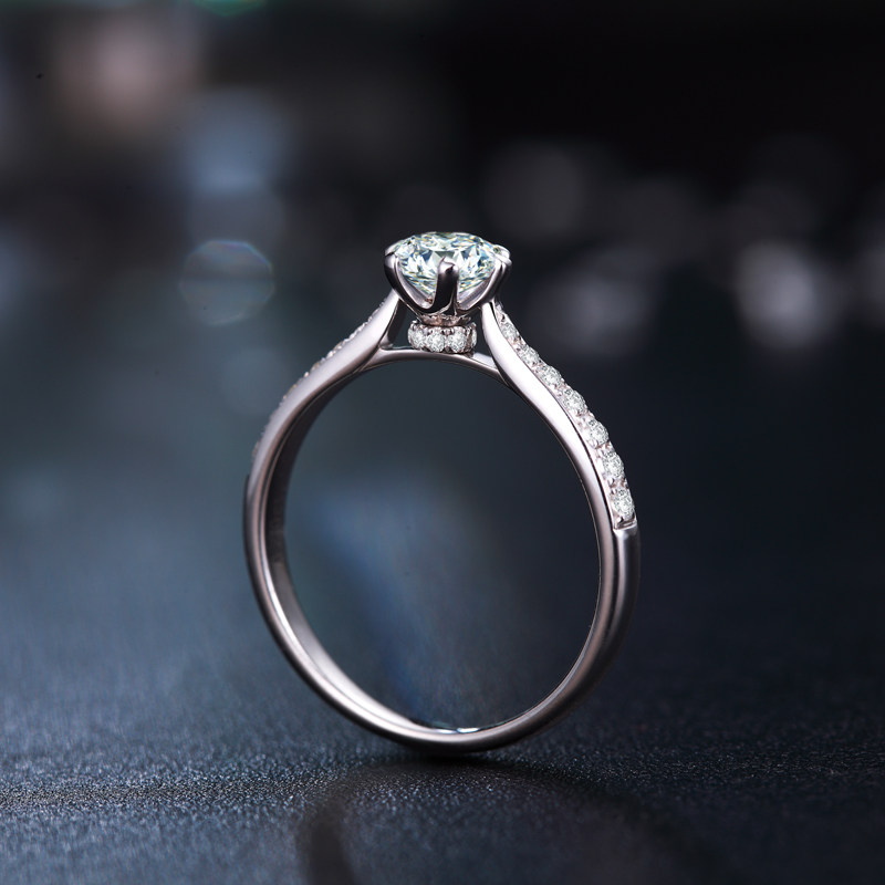 戒托豪华皇冠旋转空托群镶女现货金豪华手饰