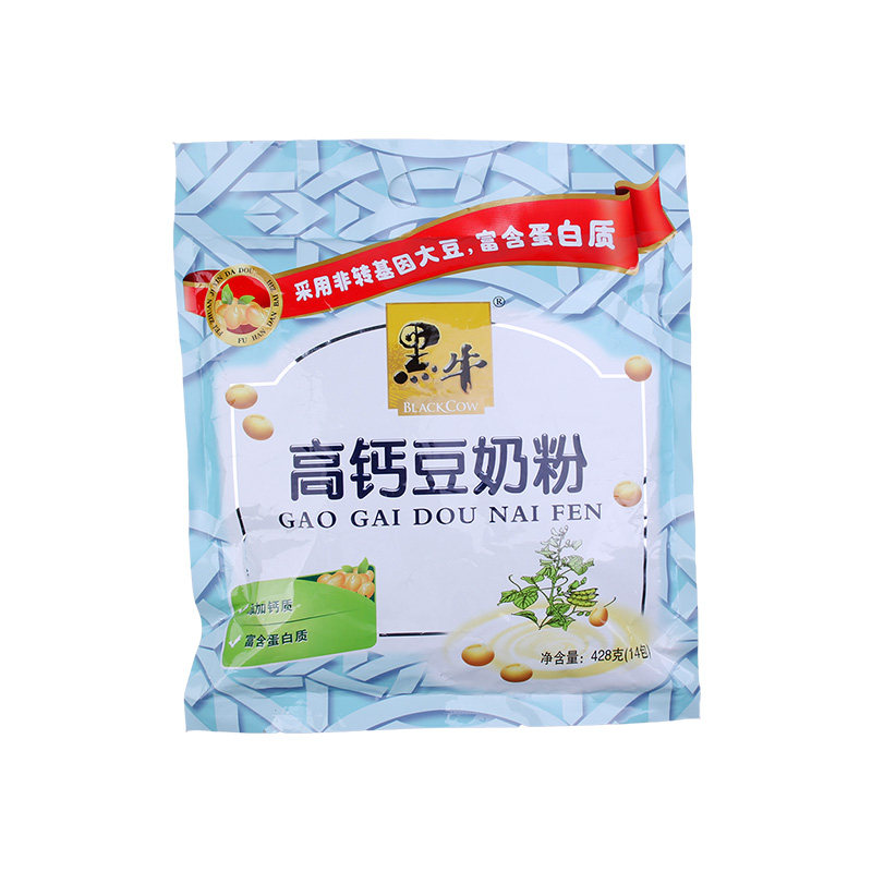 黑牛高钙豆奶粉428g1袋健康营养即食早餐冲饮含乳饮料