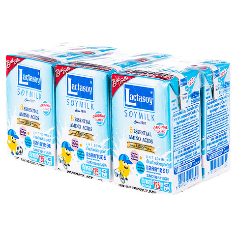 arietis旗舰店:泰国进口力大狮lactasoy调制原味豆奶750ml (125ml*6盒