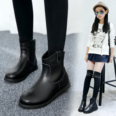 女童马丁靴子真皮2020秋冬新款中大儿童公主中筒洋气小女孩短靴子