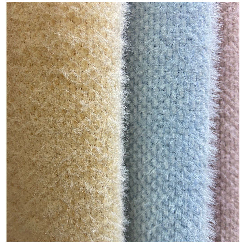 兔毛面料单色绒布水貂绒毛毛绒布料时尚衣服海绵垫