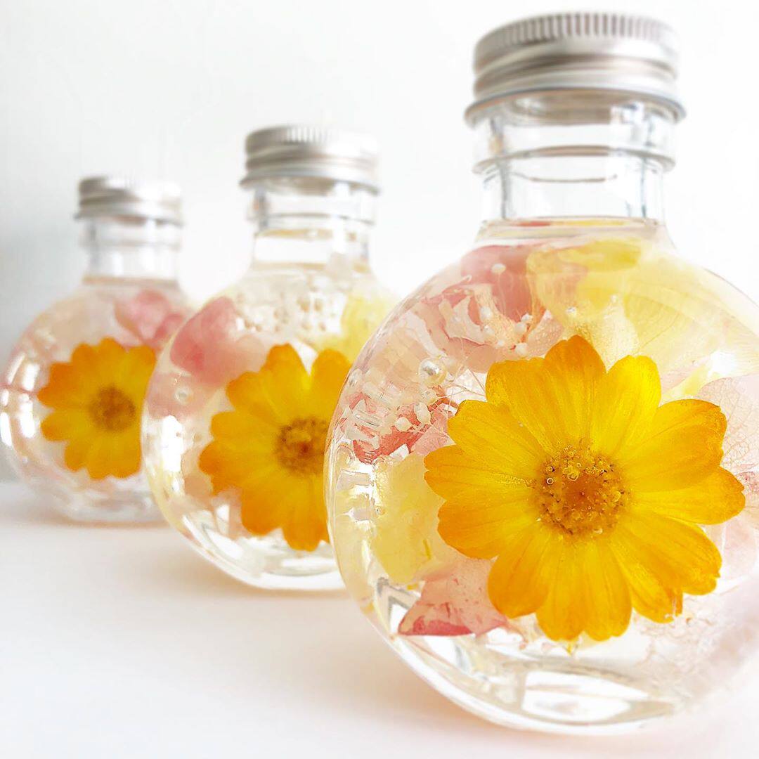 ins 浮游花植物标本 保鲜液矿物油干花diy圣诞节活动永生花材料包