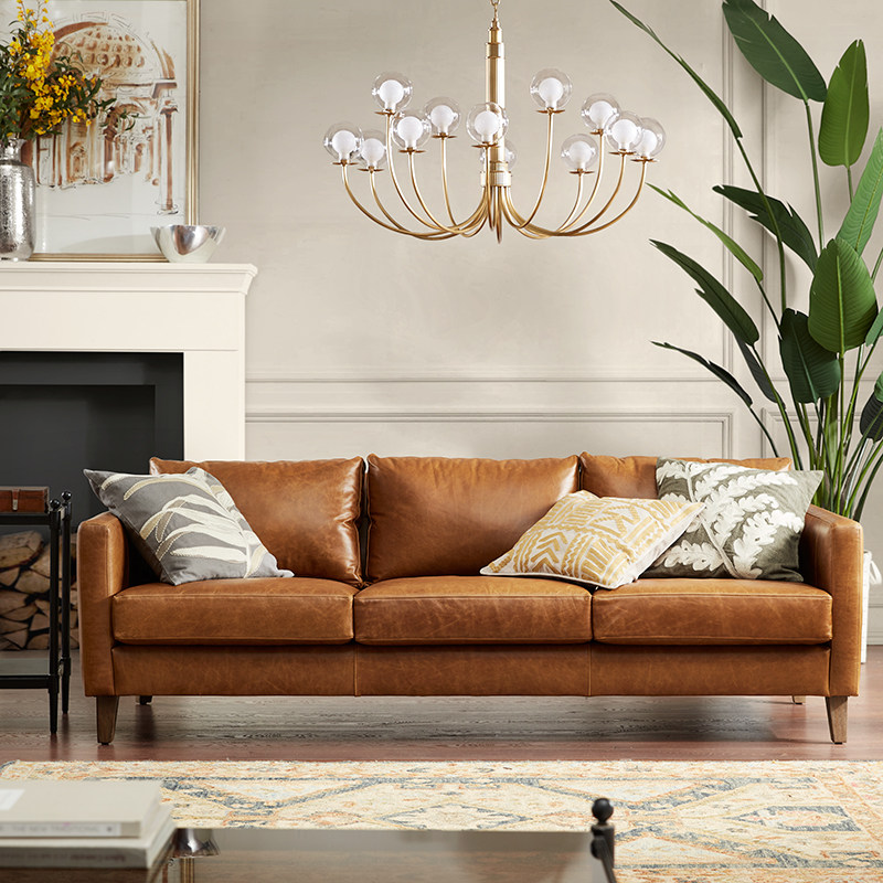 harborhouse美式沙发轻奢真皮沙发a现代头层牛皮客厅简约家具flex
