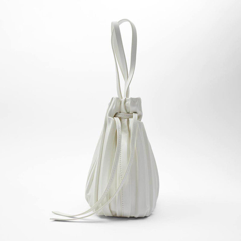 zarahome手提包水桶包水桶单肩时尚斜挎新款束口迷你水桶包