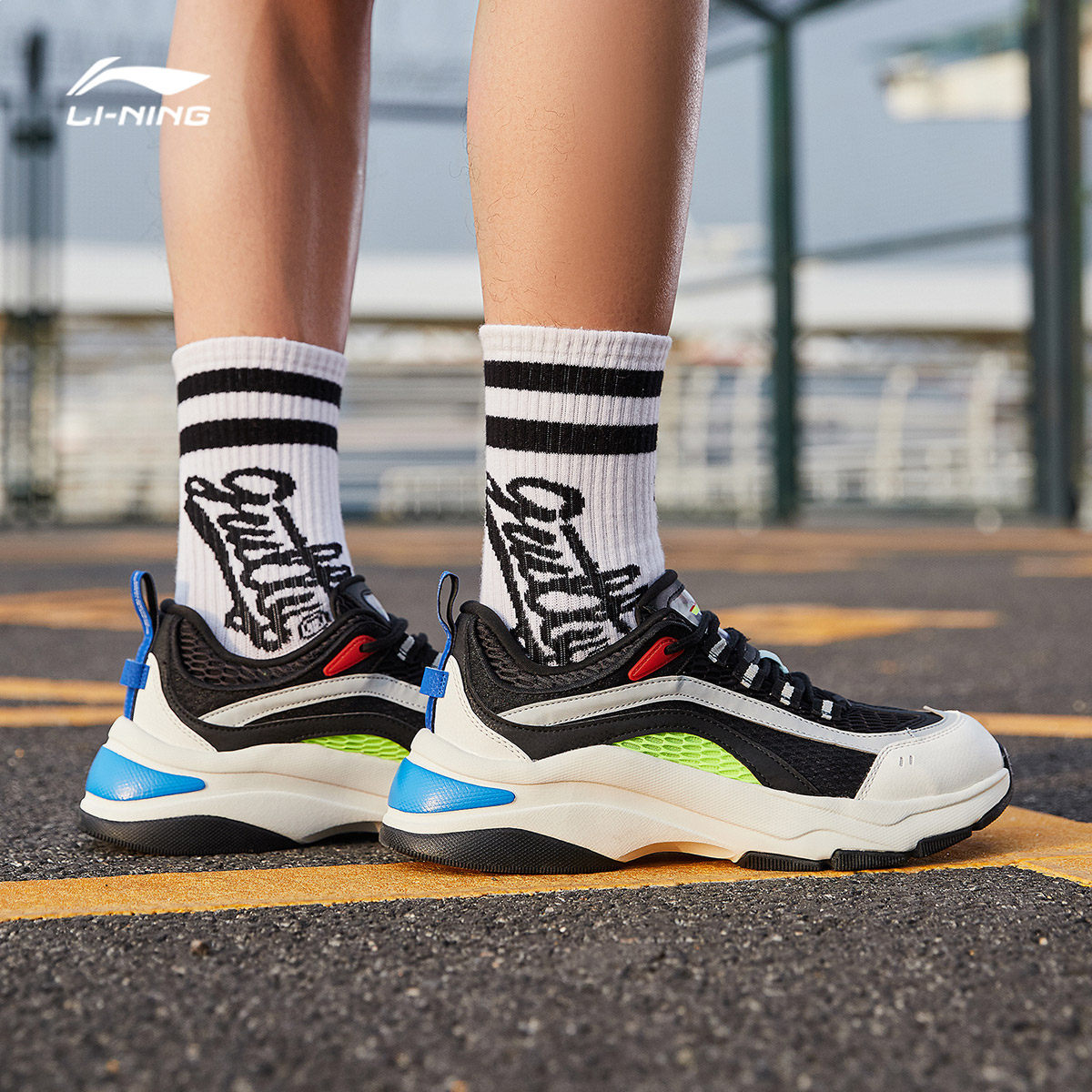 李宁休闲鞋男鞋2020新款极光风行男士时尚经典网面低帮运动鞋