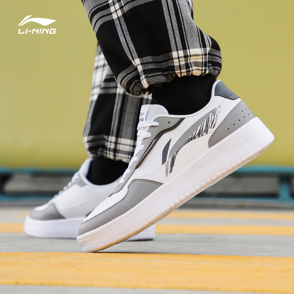 李宁都达板鞋男休闲鞋子板鞋经典学生百搭小白鞋男士运动鞋