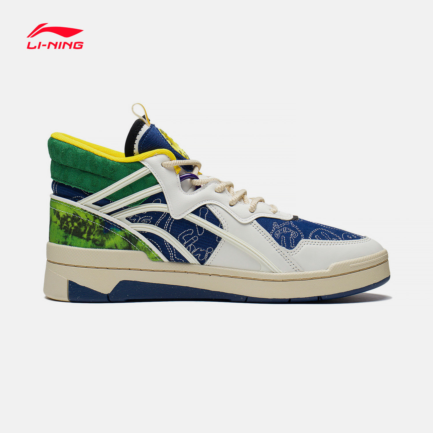 李宁休闲鞋男鞋2022新款惟吾midparty舒适软弹板鞋