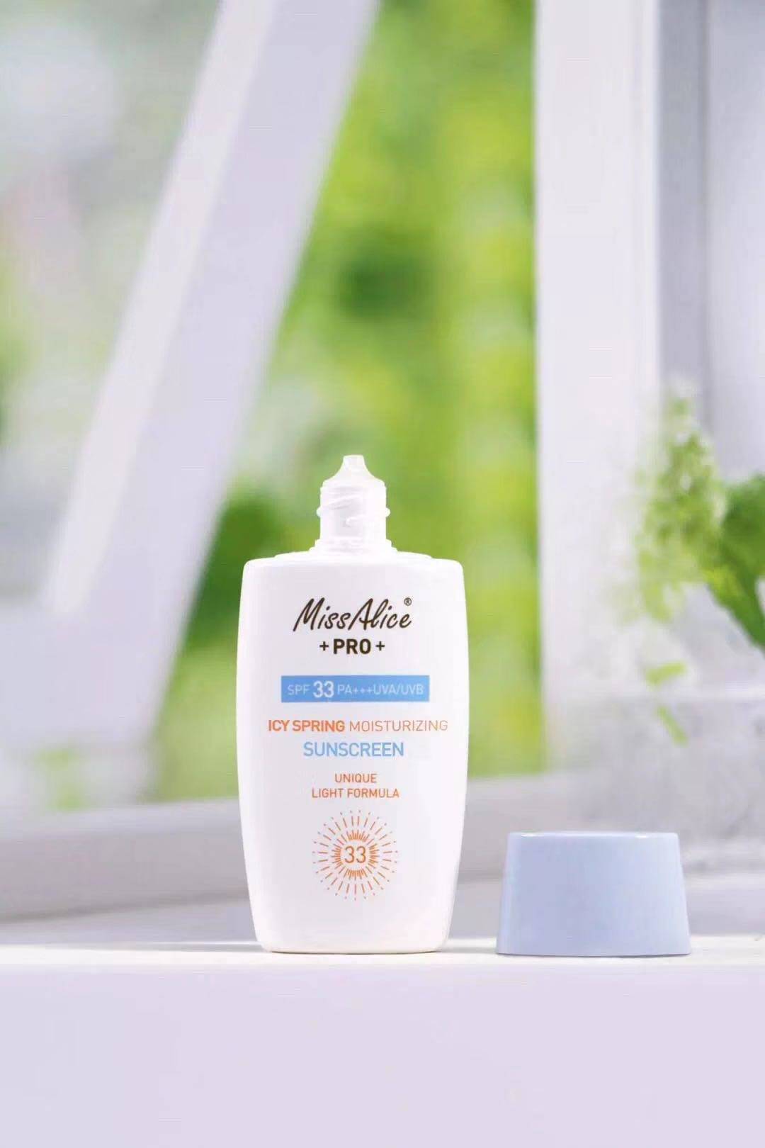 花皙蔻missalice冰泉清透水漾隔离防晒霜防晒隔离