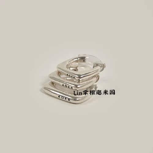 现货adererrorboltring银色时尚logo简约戒指戒指