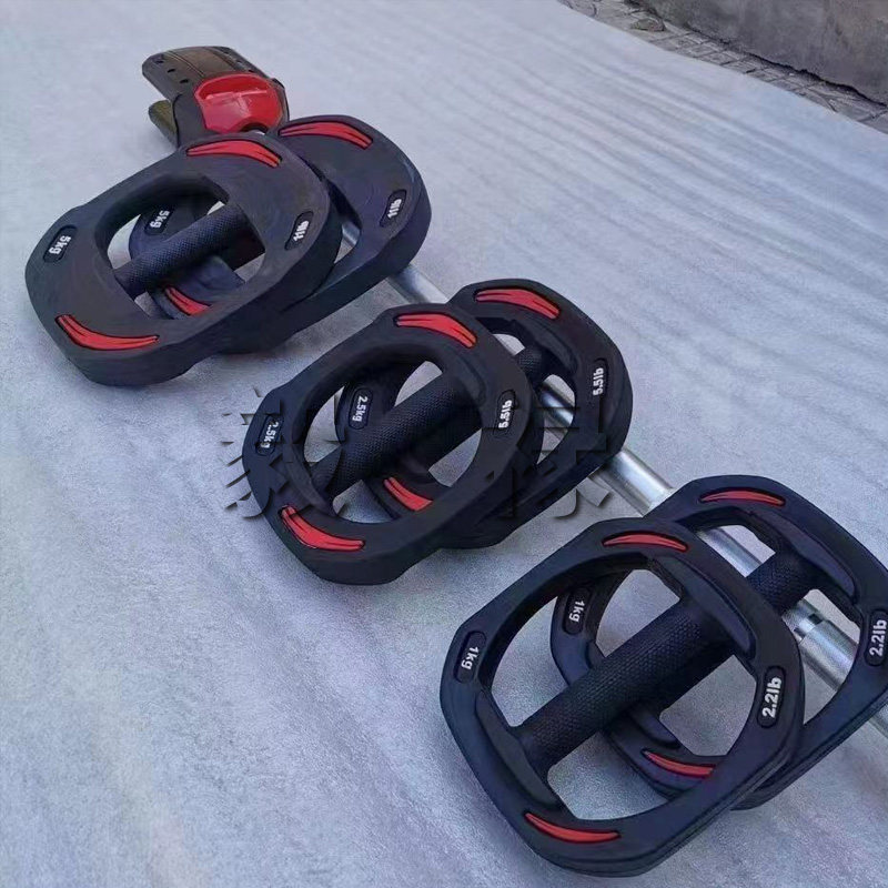 杠铃健身房团操课专用莱美鳄鱼嘴手抓举举重深蹲杠铃