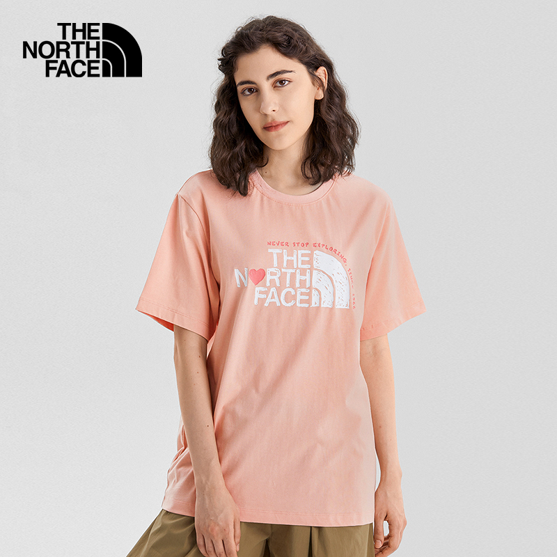 TheNorthFace北面情侣款520爱心短袖T恤户外舒爽透气上新|7WDX