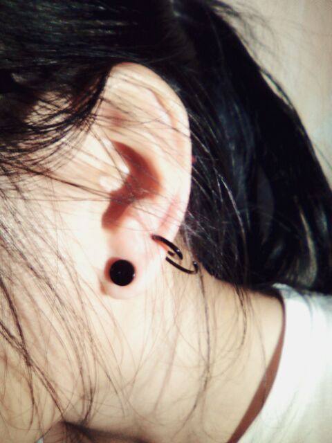 扩耳欧美流行亚克力饰品蜗牛黑色耳扩耳钉耳钉