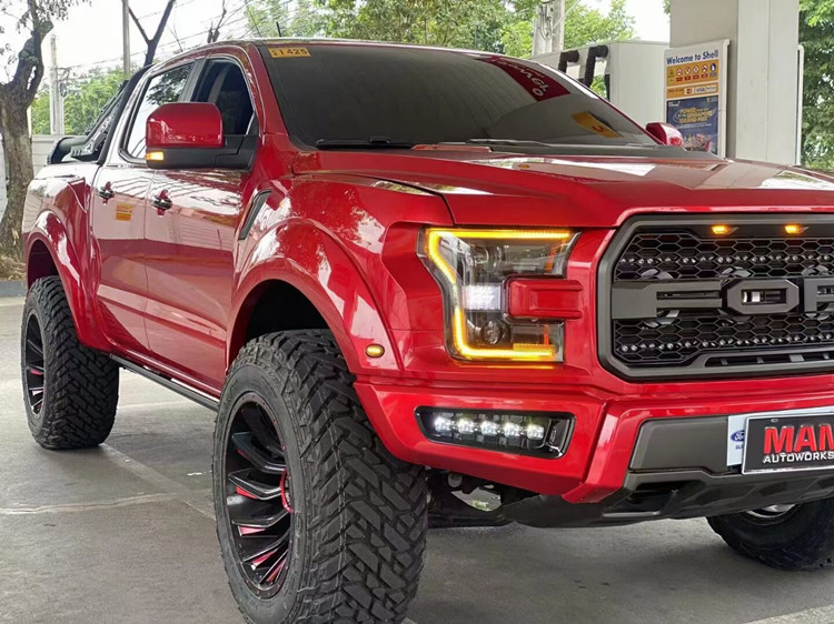 适用12-21年福特ranger皮卡改装猛禽包围宽体叶子全车改装套件