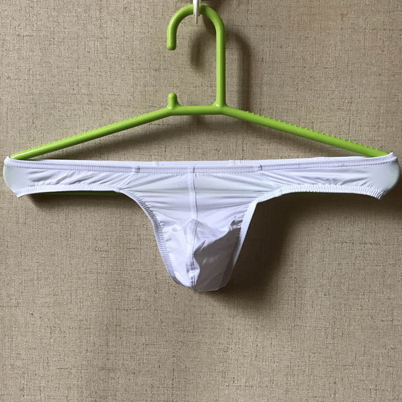 3条装男士内裤 夏季性感情趣丁字裤男u凸半透明超薄t裤青年一字裤