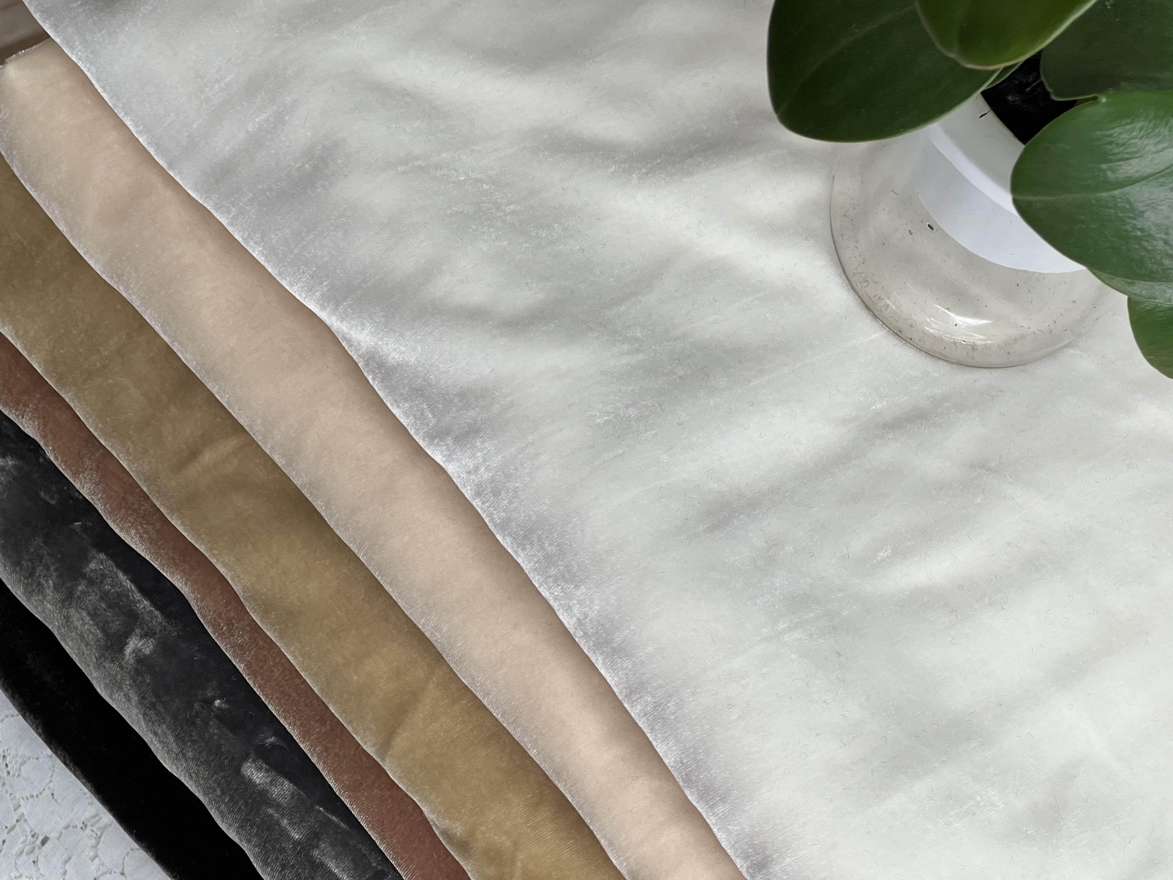 140幅宽纯色真丝丝绒面料桑蚕蚕丝乔其绒25色旗袍布面料