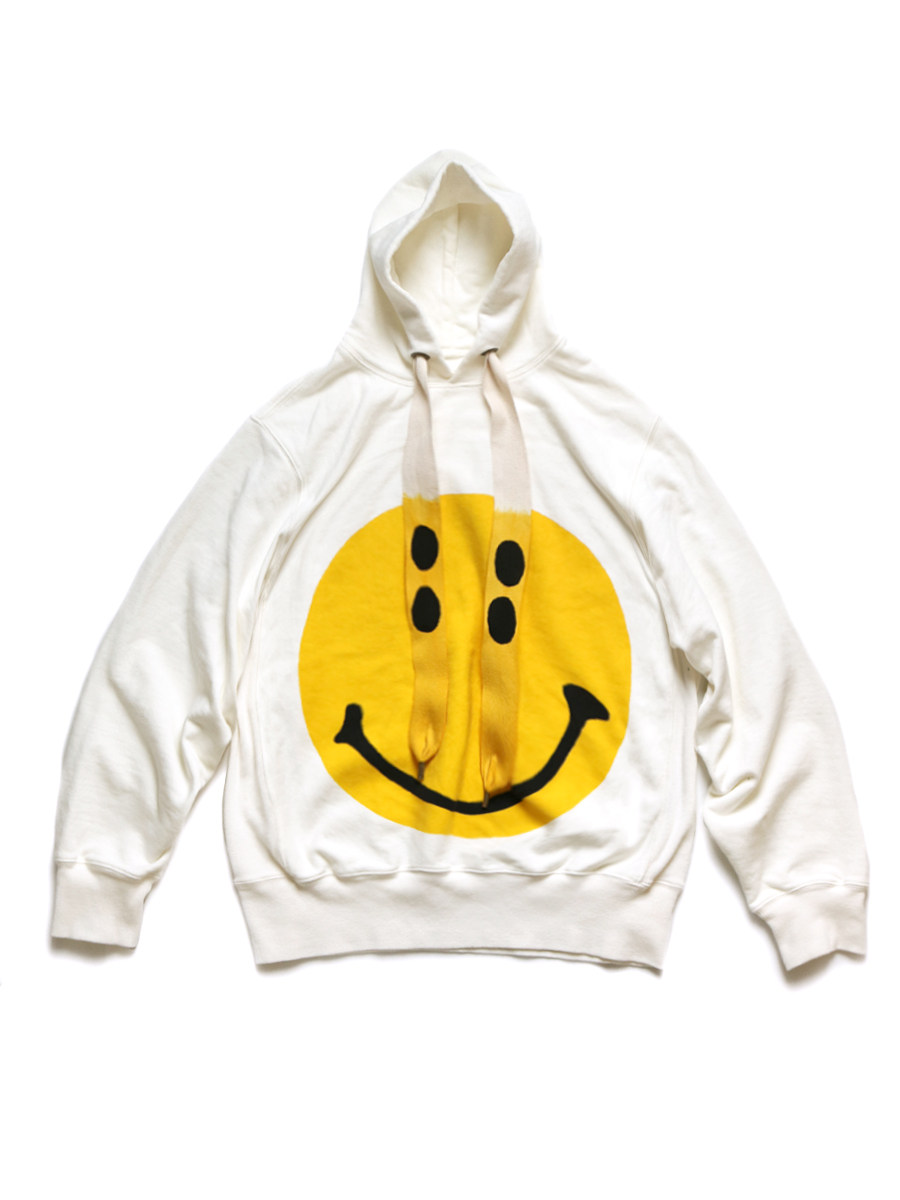 温酒kapital20ss平田田和宏日四目笑脸印花连帽卫衣
