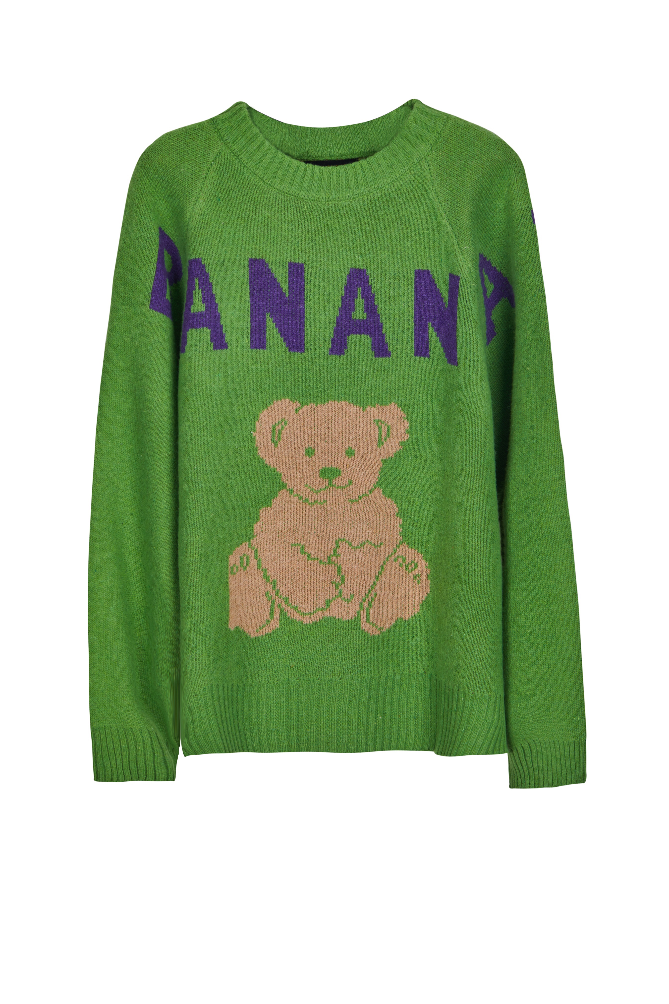 softbanana香蕉泰迪小熊慵懒毛衣薄款卡通情侣针织衫