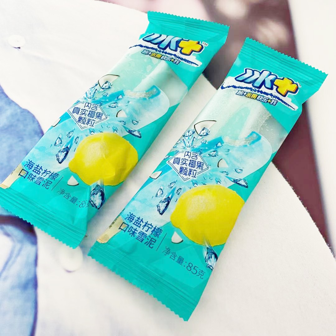 海盐柠檬5支蒙牛冰加系列雪泥网红雪糕冰棍冰淇淋