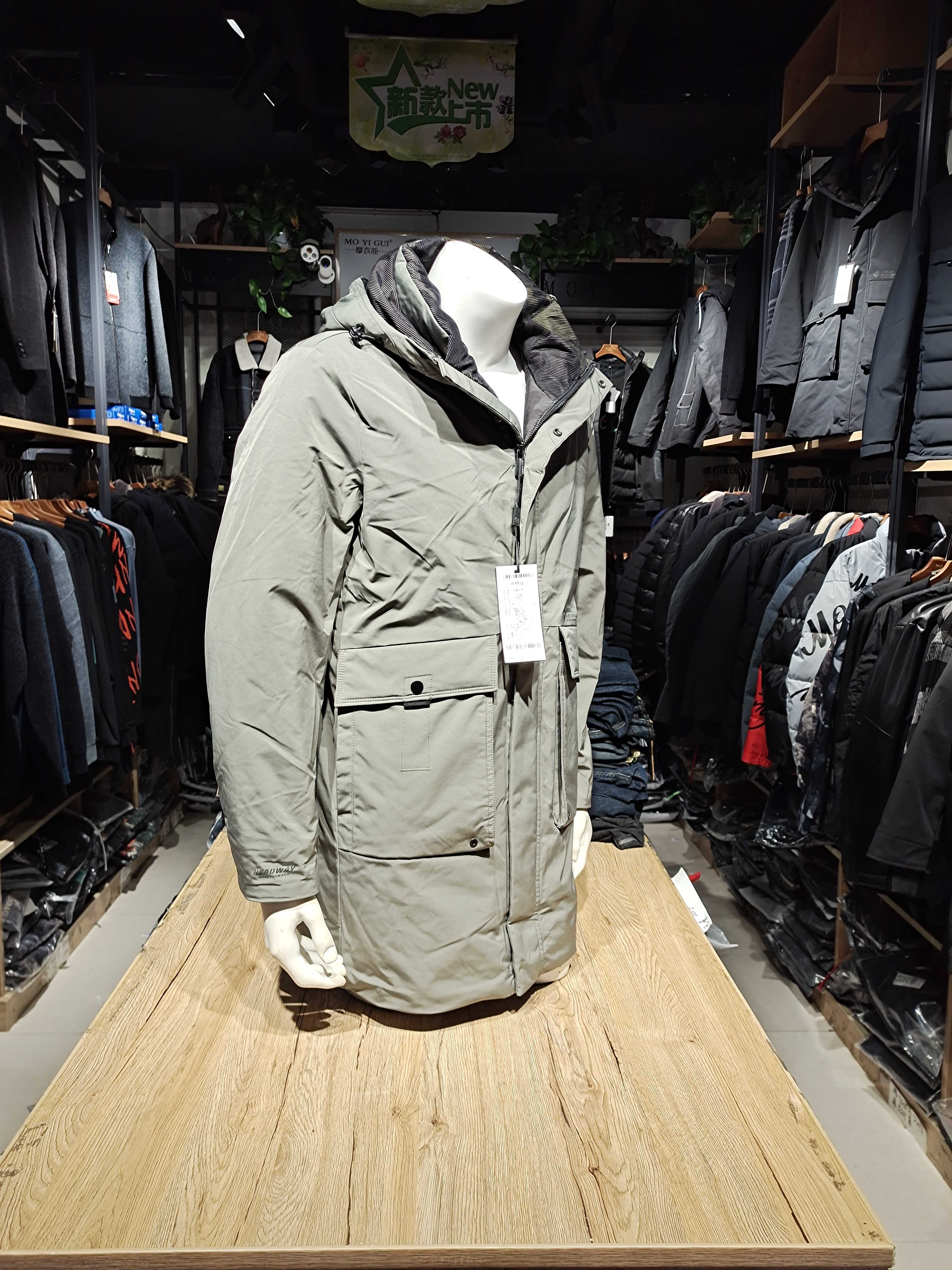 羽绒服七彩马男装20257中长款连派克克服加厚工装羽绒服