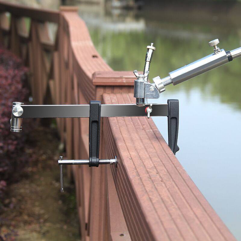 支架钓鱼新款鱼竿手竿桥钓多功能夹式万向炮台支架