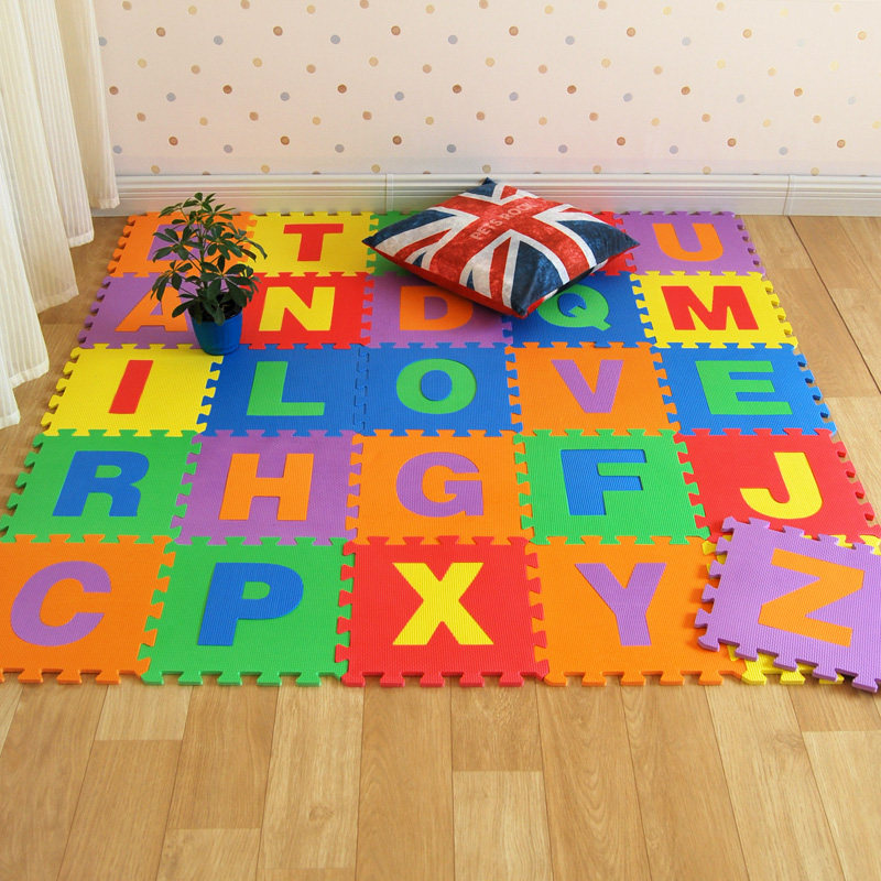 小孩地毯爬行垫婴儿童游戏玩耍字母拼图地垫拼接地垫