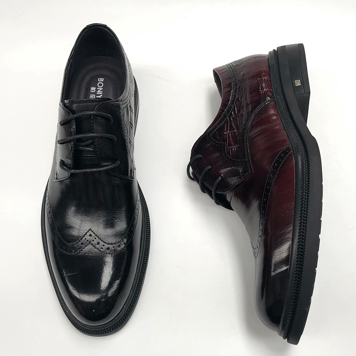 2022断码处理单鞋男正装休闲气质头层牛皮圆头厚底细带男单鞋