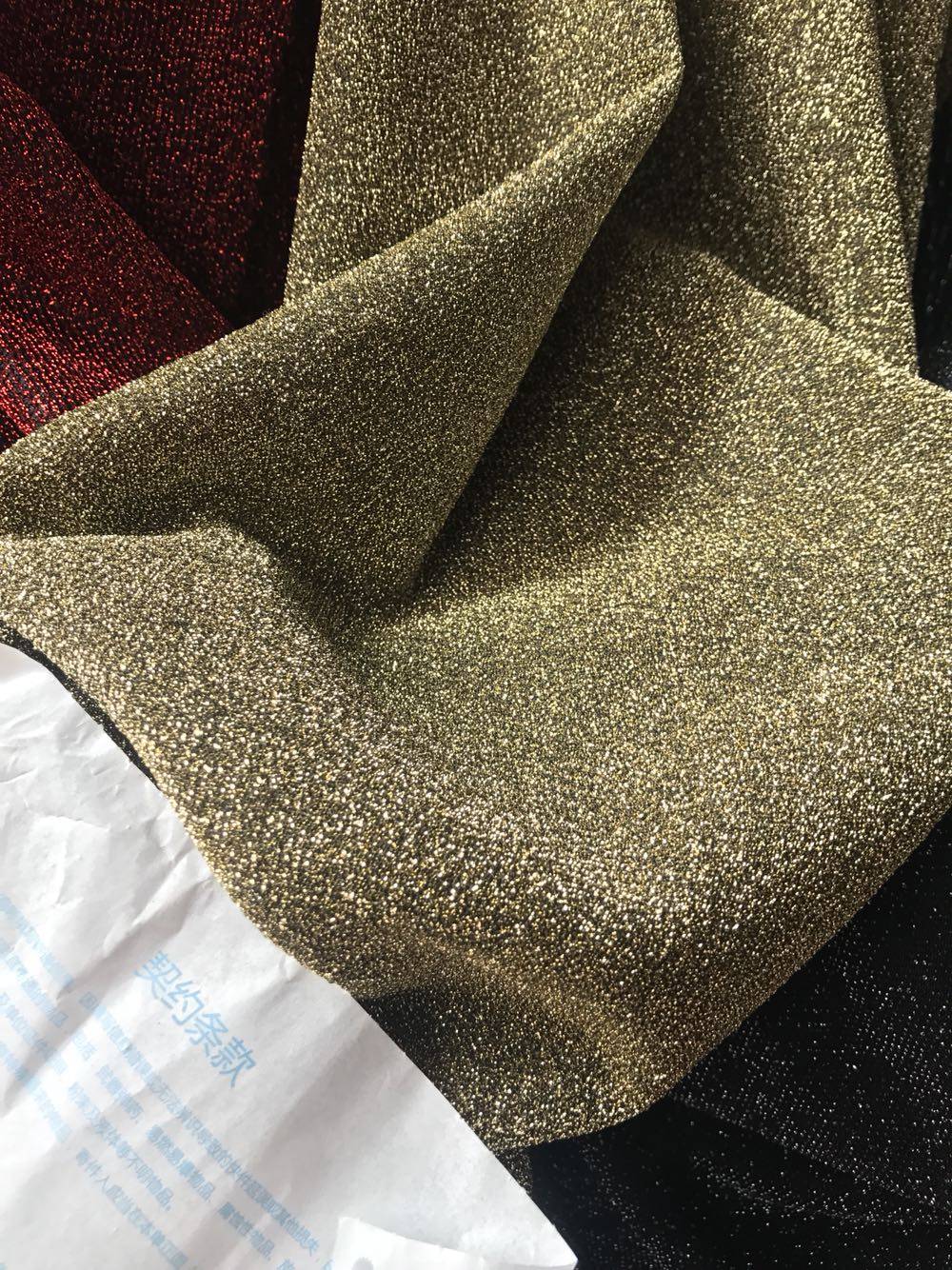 韩国进口多色璀璨针织弹力金丝潮品时尚时装布面料