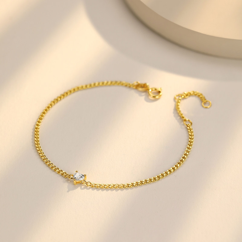 钻石佐卡伊18k金钻石手链浪漫心形手饰七夕新品手饰