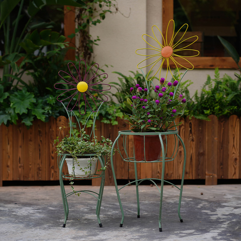 铁艺盆栽花架室内阳台花园庭院院内落地式绿萝花架
