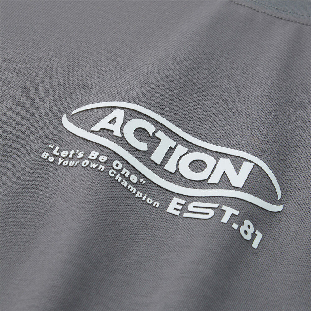 佐丹奴短袖恤男纯棉针织厚板立体字母印花圆领t恤