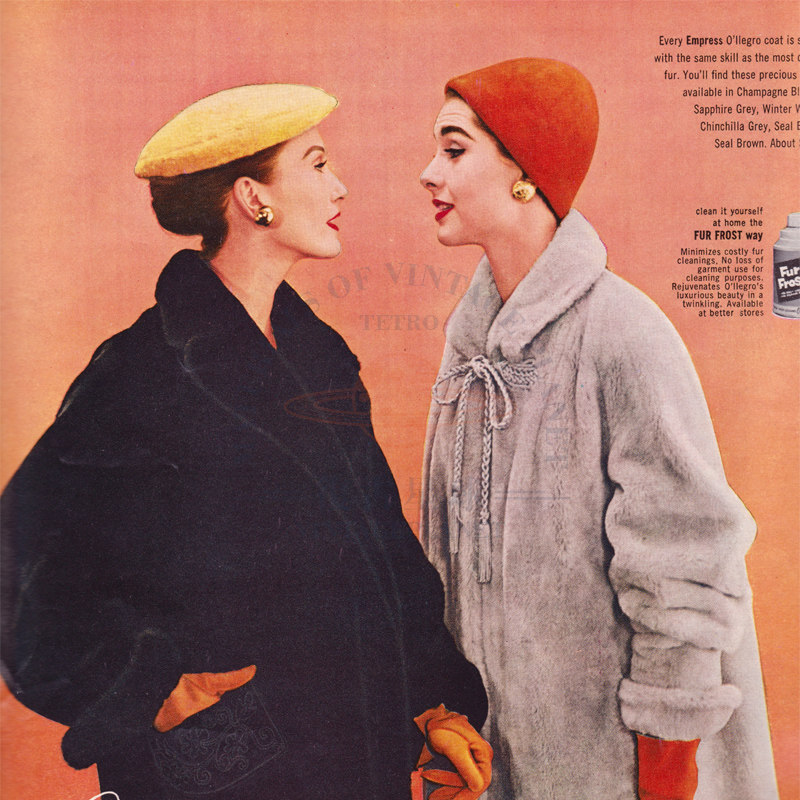 xq026欧美复古50年代大牌时尚杂志潮流女士设计素材