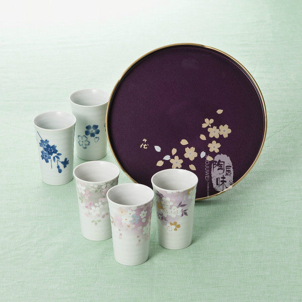 日本原装正品品宇千代樱花创意日式茶杯茶碗茶杯