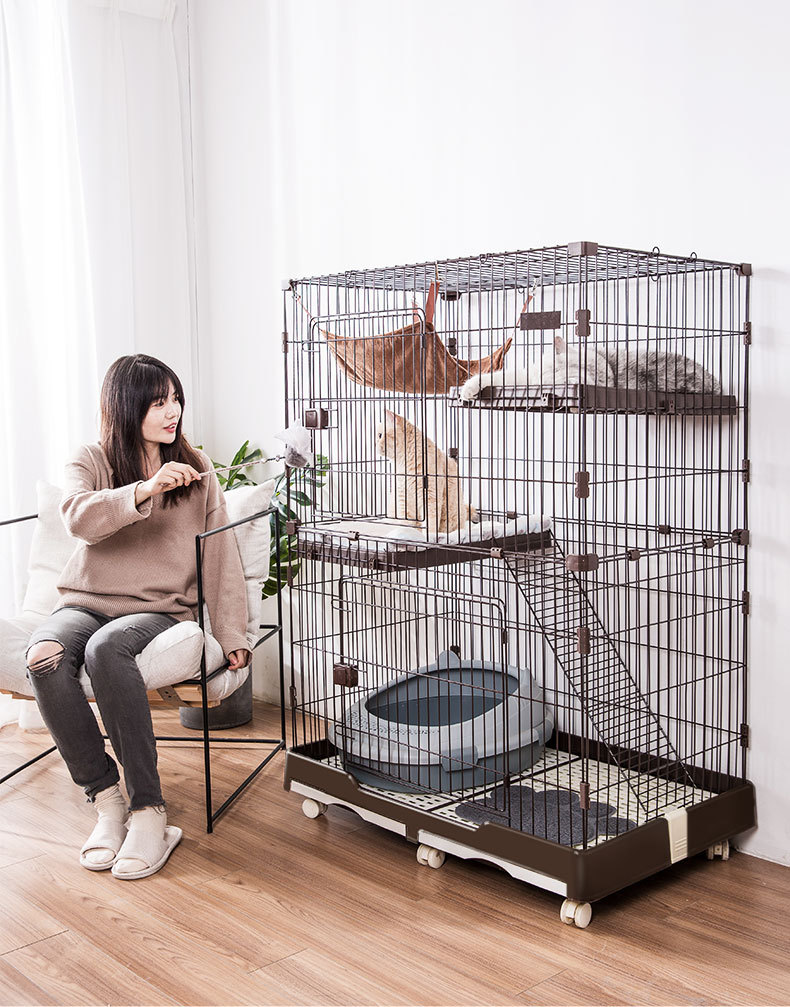 猫咪笼子自由拼接猫笼别墅布偶猫银渐层美短蓝猫狗笼子