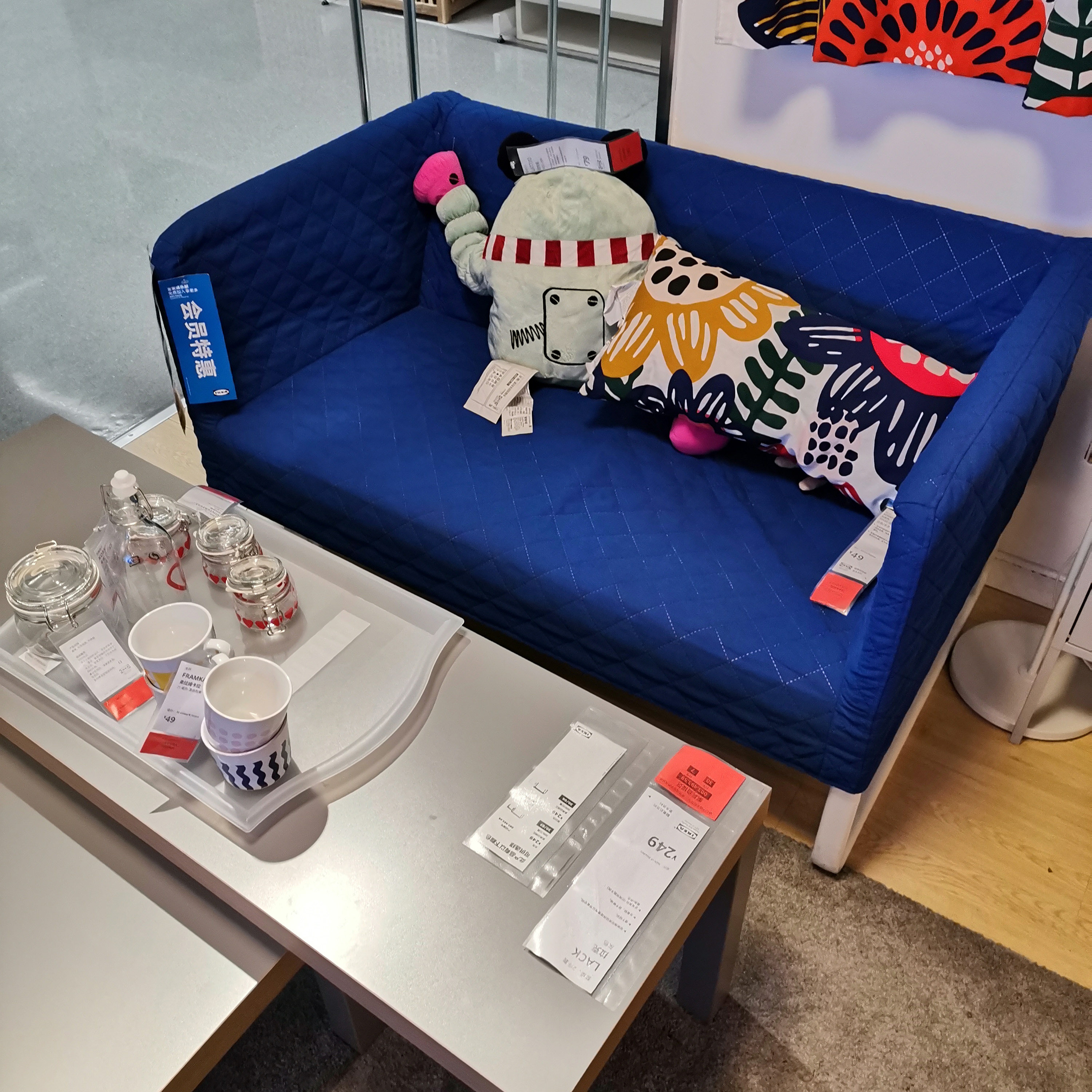 大减价宜家库帕双人沙发简约时尚布艺小户型可拆洗客厅119厘米 - 上海