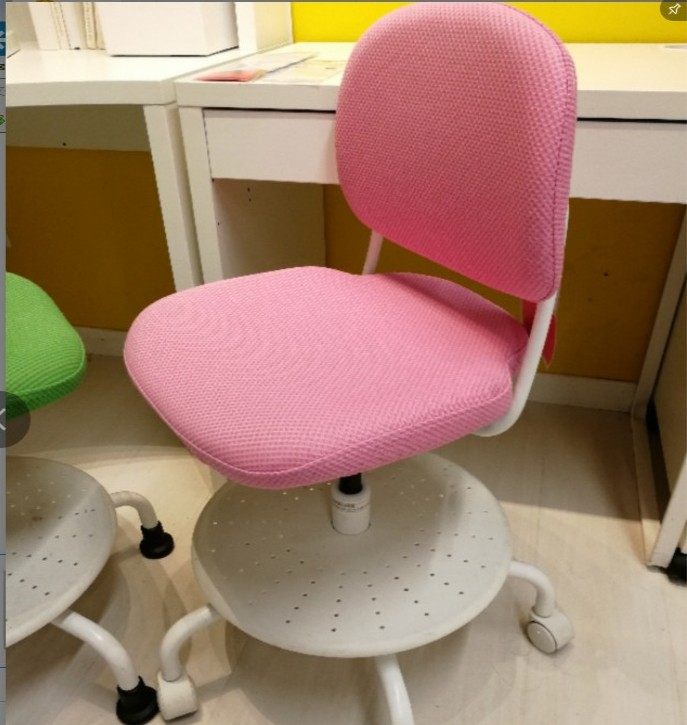 宜家新款天蓝色组装维蒙德书桌椅学习转椅儿童儿童学习椅