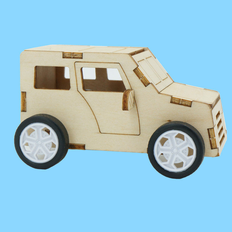 小学生手工科技制作创意发明拉线回力小车自制科学实验