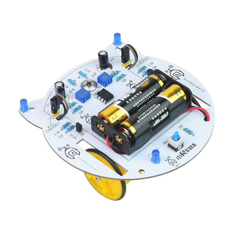 小r科技mini cat巡线小车steam创客教育焊接元器件组装diy套件