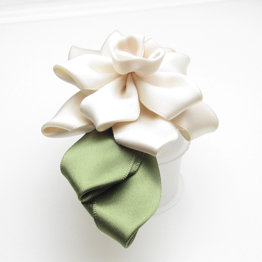 龙湾手工山茶花发夹边夹优雅花朵发饰头饰饰品发饰