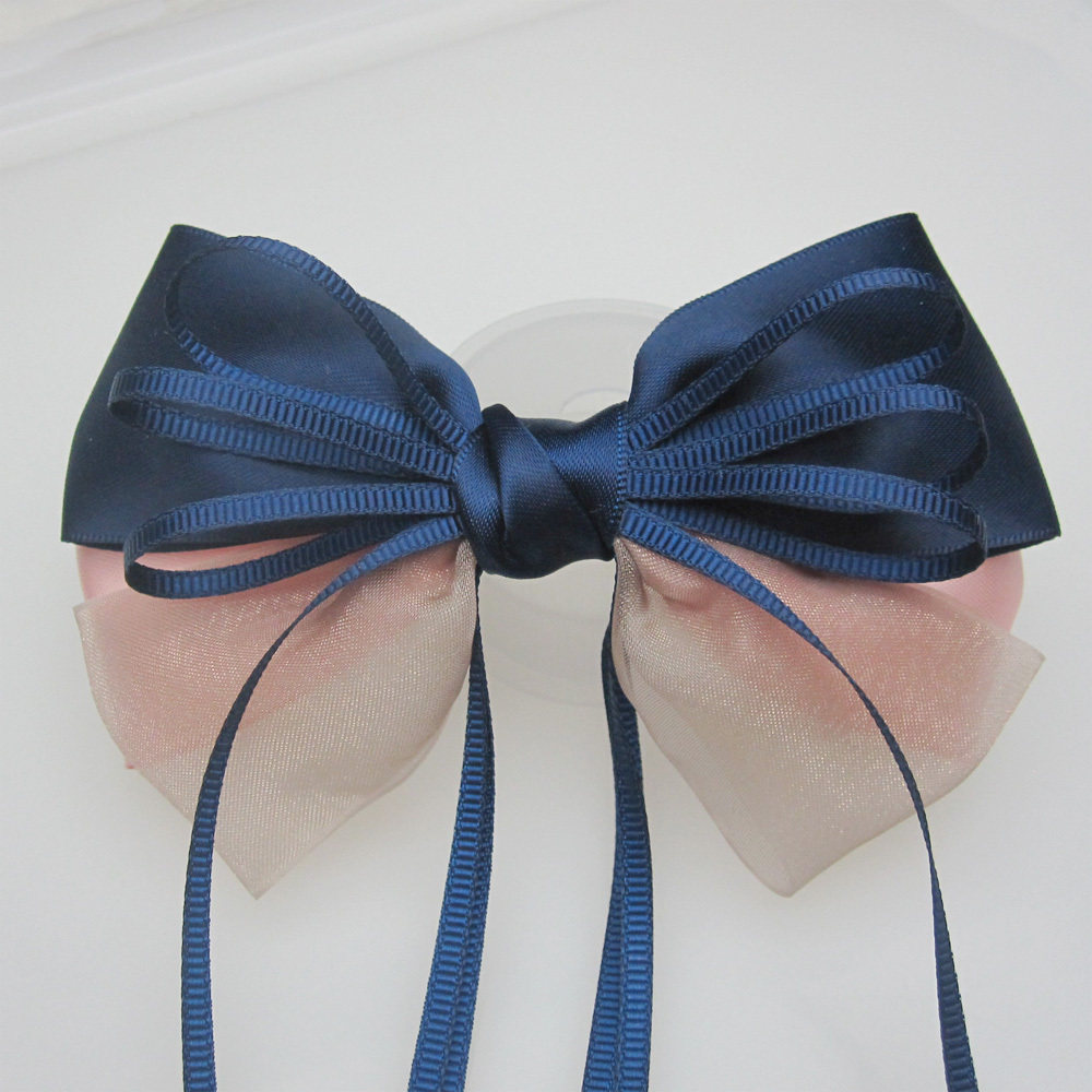 龙湾横夹顶手工蝴蝶结发饰发夹发卡头饰头花海军发饰