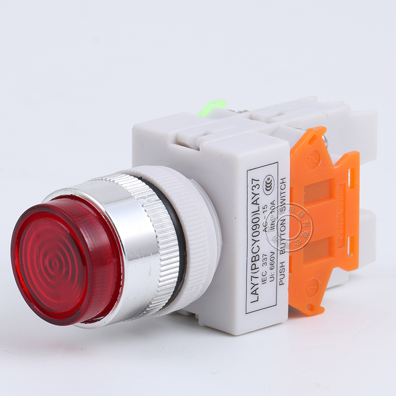 按钮lay37电源开关pbcy09011dn复位带灯点动按钮