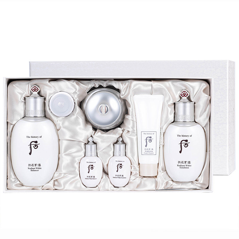 韩国whoo拱辰享雪美白套盒两件水乳护肤品女淡班面部护理套装